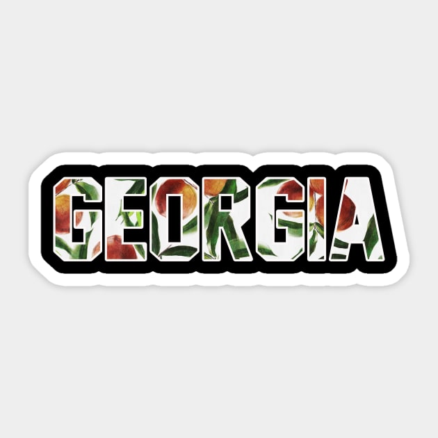 Georgia State Peaches Jersey Letter Sticker by maccm